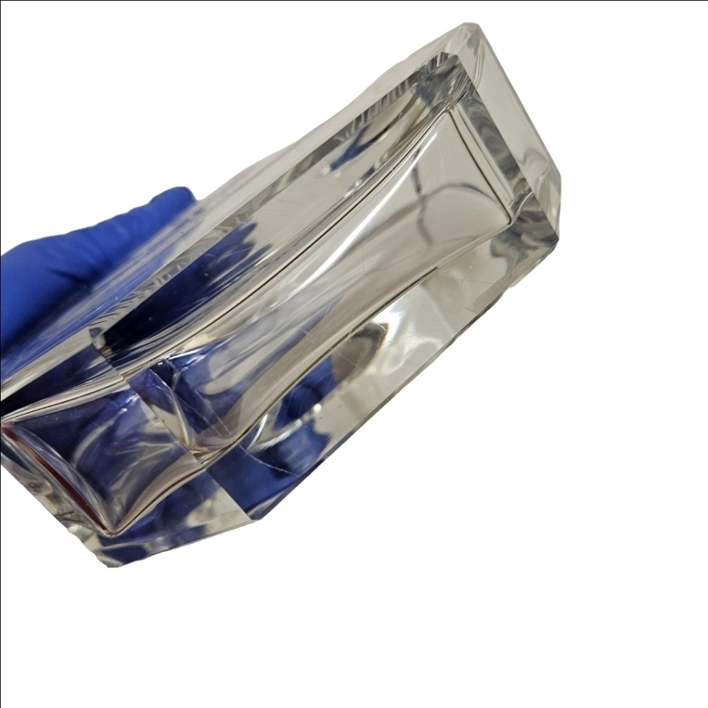 Aida Large Art Glass Perfume Bottle with Etched Lilies - Picture 5 of 9